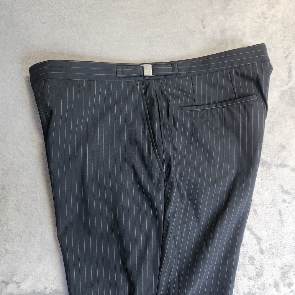 HUGO Hugo Boss Red Label Men 34 X 31 Virgin Wool Pinstripe Suit Pants Adjuster